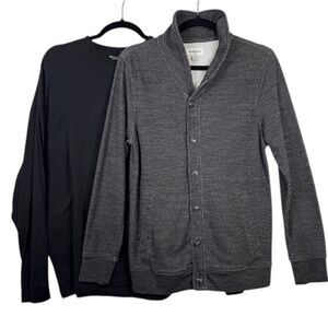 ASOS / Goodfellow Men's 2 Piece‎ Bundle Cardigan / Long Sleeve Tee Size Small